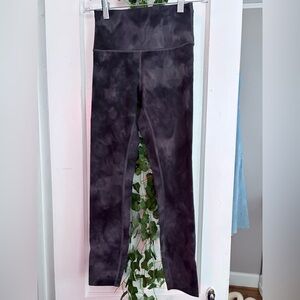 Lululemon Athletica Black Tie-Dye Leggings